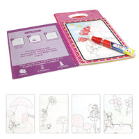 Reusable Magic Water Coloring Book Water Reveal Activity Books Style 4