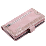 PU Leather Wallet Phone Case for iPhone 13 Pro Pink