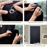 Portable Blackout Blinds Anti Sunlight Cover Black