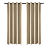 1 Pair Satin Blackout Curtain 1.32 x1.37m Khaki