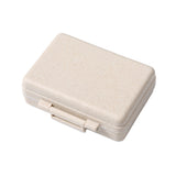 9 Compartments Pill Box Medical Kit Pill Storage Container Beige