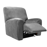 Stretch Recliner Chair Cover Split Sofa Dust Cover for 3-Seat Deep Grey