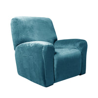 Stretch Recliner Chair Cover Split Sofa Dust Cover for 1-Seat Blue