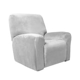 Stretch Recliner Chair Cover Split Sofa Dust Cover for 3-Seat Light Grey