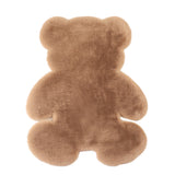 Bear Shaped Rug Super Soft Carpet Antiskid Mat 80 x 60cm Khaki