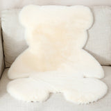 Bear Shaped Rug Super Soft Carpet Non-Slip Mat 80 x 60cm Beige