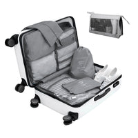 10 pcs Set Packing Cubes Travel Pouches Luggage Organizers Gray