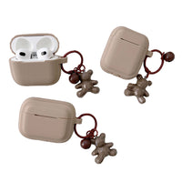 Protective Case Wireless Earphone Cover for Apple Airpods 1st 2nd Gen-Caramel