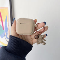 Protective Case Wireless Earphone Cover for Apple Airpods 1st 2nd Gen-Caramel