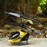 RC Helicopter Toy USB Charging Remote Control Aircraft Yellow