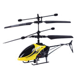 RC Helicopter Toy USB Charging Remote Control Aircraft Yellow