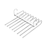 Multiple Layers Magic Pants Hangers Scarf Hangers Towel Rack Closet Hanger Organizer-8 Rods