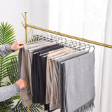Multiple Layers Magic Pants Hangers Scarf Hangers Towel Rack Closet Hanger Organizer-8 Rods