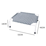 Elevated Dog Bed Pet Cat Portable Raised Dog Cat Durable Raised Pet Bed Stripe Style