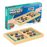 Fast Sling Puck Game Slingshot Games Desktop Board Toy for Game Night Wood Color Style