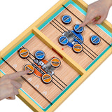Fast Sling Puck Game Slingshot Games Desktop Board Toy for Game Night Wood Color Style