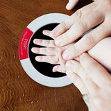 Baby Hand Foot Print Oil Newborn Footprint Handprint with 2Pcs Round Cards -Black