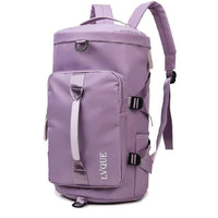 Large Capacity Travel Duffle Bag Sport Gym Backpack-Purple