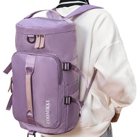 Large Capacity Travel Duffle Bag Sport Gym Backpack-Purple