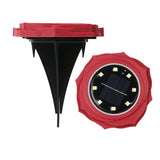 4Pcs 8LEDs Solar Power Ground Lights Outdoor Buried Garden Lawn Path Lamps -Red