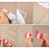 2-piece Set Loop Needle Hooks Needlework Tool Turning Fabric Tubes Straps Cross-Stitch