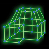 Set of 121Pcs DIY Kids Tent Fort Building Toys Kit Build Educational Learning Toy