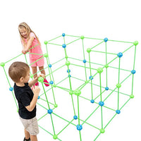 Set of 121Pcs DIY Kids Tent Fort Building Toys Kit Build Educational Learning Toy