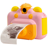 4000W Pixel Kids Instant Print Camera Photo Paper Set with 32GB Card-Pink