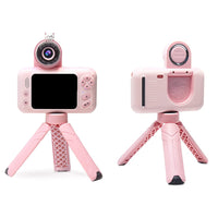 1080P Kids Selfie Flip Lens HD Compact Digital Photo and Video Camera-Pink