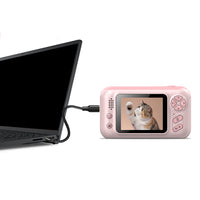 1080P Kids Selfie Flip Lens HD Compact Digital Photo and Video Camera-Pink