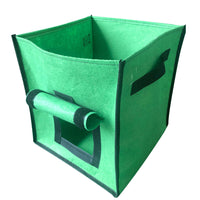 2 Pack 7 Gallon Potato Grow Planter Container Bag Pouch Root Plant Growing Pot with Side Window and Handles-Green