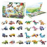 Christmas Advent Calendar Insect Dinosaur Building Blocks Toy Countdown Calendar Xmas Toy-Style 2