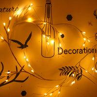 1.8M 48 LED Branch Garland Lights Christmas Fireplace Indoor Outdoor Decor Light