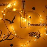 1.8M 48 LED Branch Garland Lights Christmas Fireplace Indoor Outdoor Decor Light