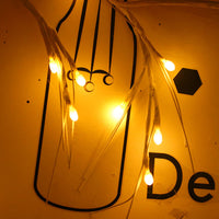 1.8M 48 LED Branch Garland Lights Christmas Fireplace Indoor Outdoor Decor Light