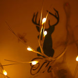1.8M 48 LED Branch Garland Lights Christmas Fireplace Indoor Outdoor Decor Light