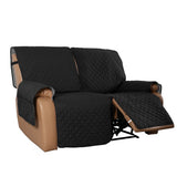 Water Resistant Non-Slip Split Recliner Couch Cover Sofa Chair Slipcovers 2-seater-Black
