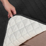 Water Resistant Non-Slip Split Recliner Couch Cover Sofa Chair Slipcovers 2-seater-Black