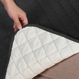 Water Resistant Non-Slip Split Recliner Couch Cover Sofa Chair Slipcovers 3-seater-Black