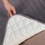 Water Resistant Non-Slip Split Recliner Couch Cover Sofa Chair Slipcovers 2-seater-Grey