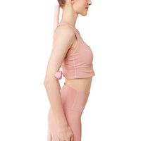 Pilates Yoga Stick Stretching Tool Back Brace Straightener Posture Corrector Stick for Adult Kids Pink