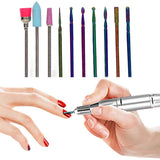 10pcs Nail Art Grinding Drill Bits Manicure Pedicure Nail Tools