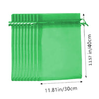 20pcs Fruit Net Bags Garden Vegetable Protection Drawstring Mesh Insect Proof-L