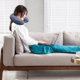 Travel U Shaped Neck Massage Pillow Vibrating Neck Pillow Neck Support Pillow - Grey