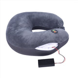 Travel U Shaped Neck Massage Pillow Vibrating Neck Pillow Neck Support Pillow - Grey