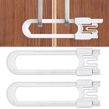 2Pcs Baby Safety Sliding Cabinet Locks Adjustable U Shaped Child Safety Cabinet Latches Door Locks for Home Safety