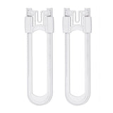 2Pcs Baby Safety Sliding Cabinet Locks Adjustable U Shaped Child Safety Cabinet Latches Door Locks for Home Safety