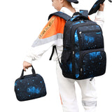 3 Pcs Set School Backpack Lunch Bag Pencil Pouch-Style 2