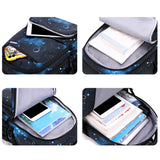 3 Pcs Set School Backpack Lunch Bag Pencil Pouch-Style 2
