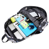 3 Piece School Backpack Lunch Bag Pencil Pouch for Teens Black